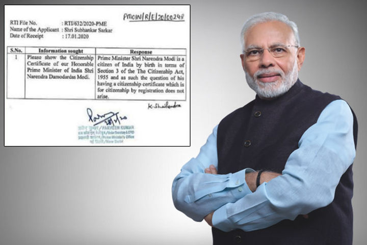 PM Modi needs no citizenship certificate  he  Indian by birth