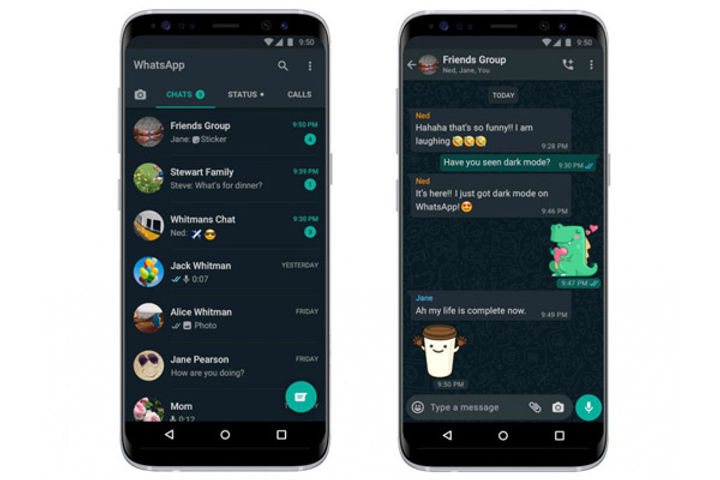 WhatsApp releases dark mode for Android and iOS users globally