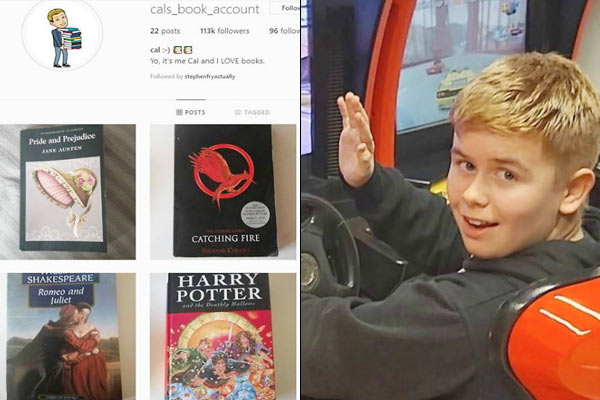 Last week a 13 year-old was bullied for his love of books and Now he has 230000 Instagram followers