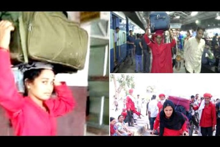 Indian Railways tweeted a photo of women porters and salute them for their duty