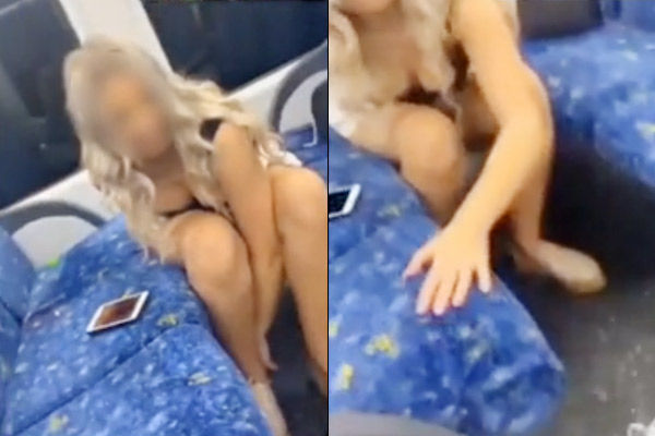 Police say after woman urinates on train floor and wipes hand on the seat