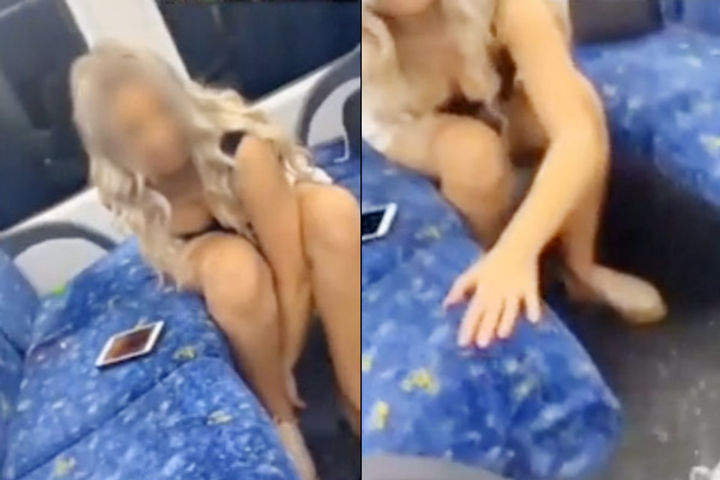 Police say after woman urinates on train floor and wipes hand on the seat