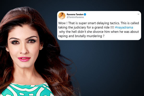 Raveena Tandon hits out at Nirbhaya convict's wife for taking judiciary for a grand ride
