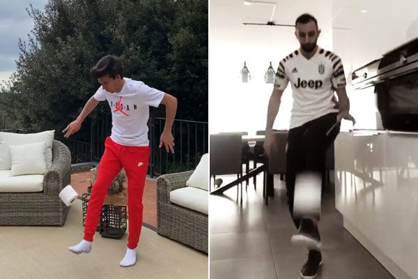  Bruno Fernandes leads toilet paper 10 touch challenge as Xavi challenges Messi and Sergio Busquets