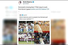 ICC posted photo of batsman playing best pull shot