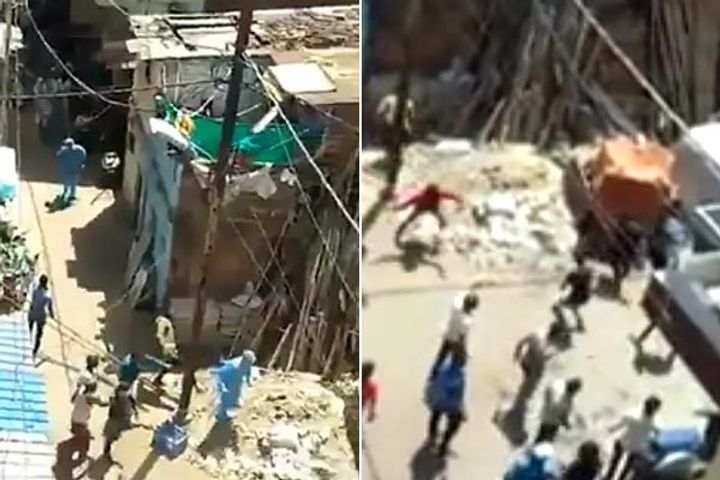 Locals pelt stones at health workers in Indore as they try to screen the residents Locals pelt stones at health workers in Indore as they try to screen the residents