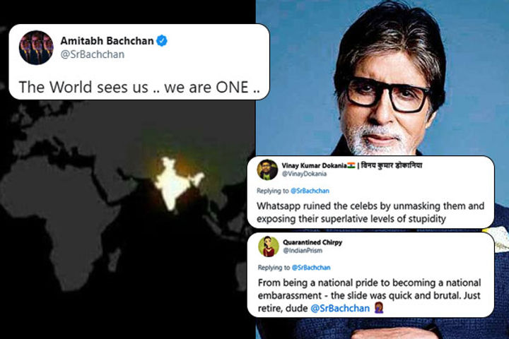 Amitabh Bachchan trolled for fake  9PM 9Minutes Indian satellite image