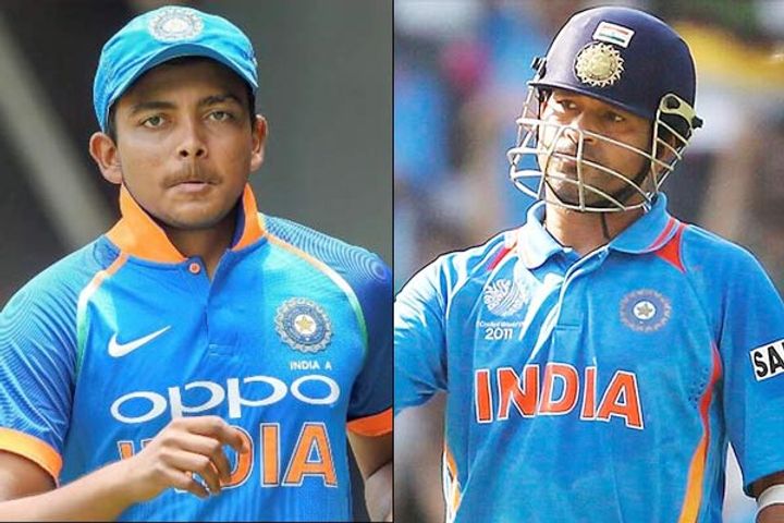 I try to play like him Prithvi Shaw opens up about his comparison with Sachin Tendulkar