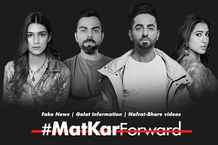 Virat Kohli joins Kriti Sanon Sara Ali Khan and Ayushmann Khurrana for MatKarForward campaign