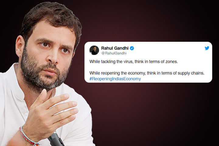 Rahul advice to open the economy said this by tweeting