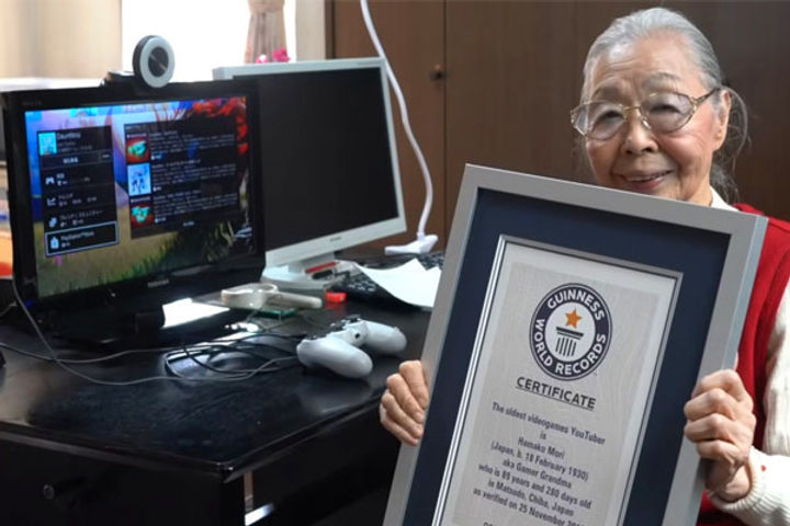 90-year-old Hamako Mori world oldest video game YouTuber