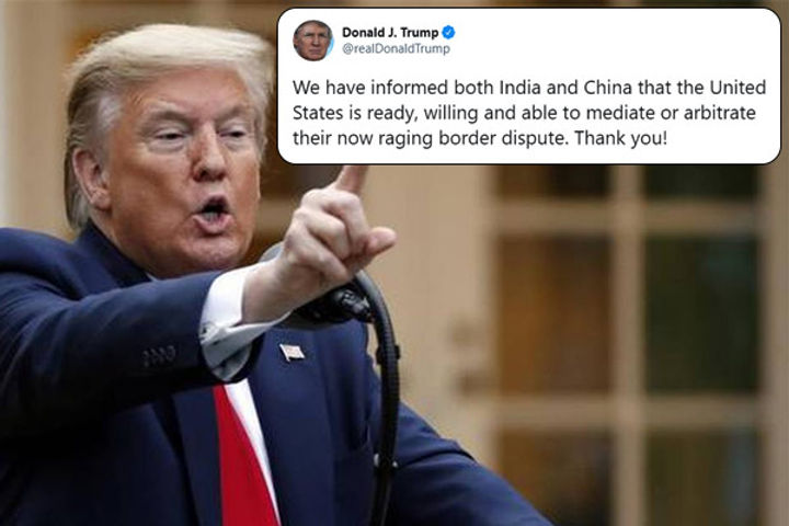 Informed both India and China that US is willing to mediate India-China border standoff Trump