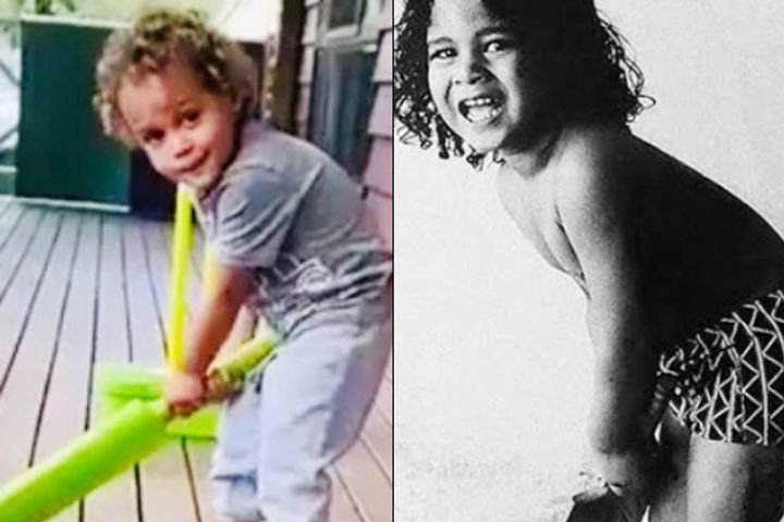 Sachin Tendulkar shares picture of Brian Lara son holding bat compares it with his childhood picture