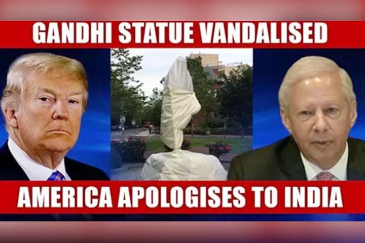 US apologizes to India after protestors vandalise Mahatma Gandhi statue in Washington