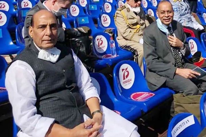 Proud of Indian Armed Forces contingent participating in Victory Day Parade Rajnath Singh in Russia