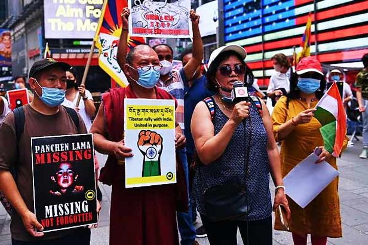 Indian-origin citizens protest against China in New York include Taiwanese-Tibetan Americans