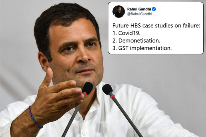 Rahul taunts Modi says COVID, GST will study on failures of demonetisation at Harvard