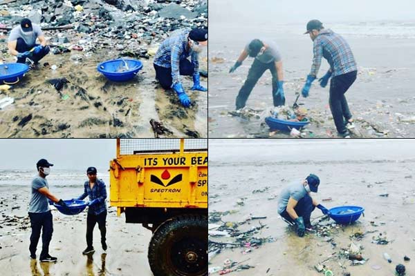 Randeep Hooda goes beach cleaning in Mumbai amid heavy rains & ongoing pandemic