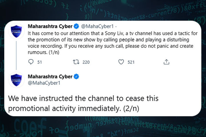 Maharashtra Cyber cell lambasts SonyLiv for using scary prank call for promotion