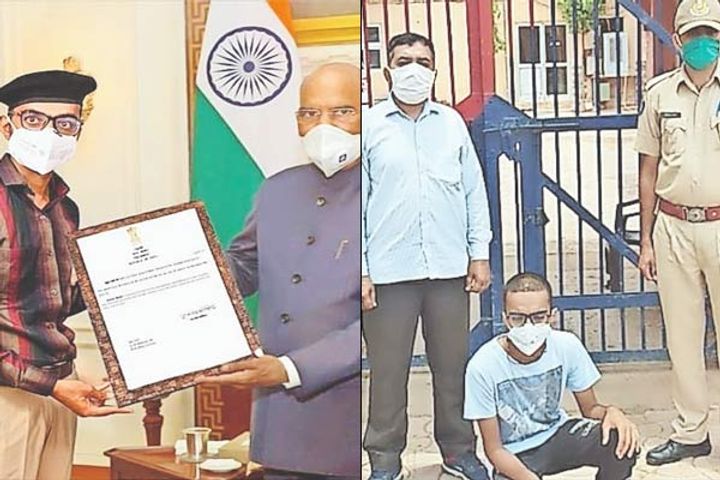 Fake photo of young man being honored with post president jailed in cyber fraud