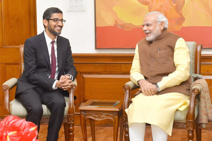 Google to invest Rs 75,000 crore in India under India Digitization Fund Pichai holds talks with PM M