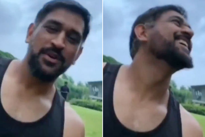 MS Dhoni sports a new look in a viral video posted by CSK