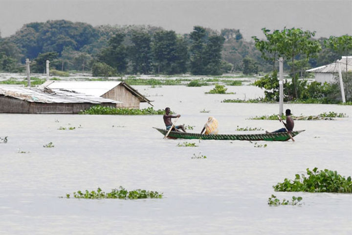 Flood in Assam over 70 lakh affected death toll 123
