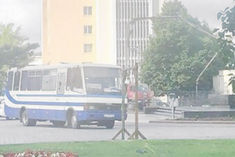 Armed person held 20 people hostage inside bus in Ukraine city of Lusk
