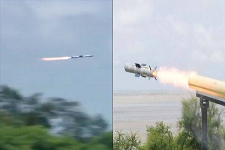 Anti-tank Dhruvastra missile attached to the Indian Air Force whose motto is Shoot and forget'