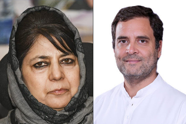 Rahul Gandhi demands for the release of Mehbooba Mufti says detaining politicians is a loss of democ