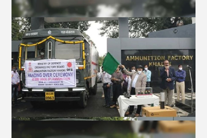 Pune Ammunition Factory sends first consignment of fully indigenised 40 mm UBGL to BSF