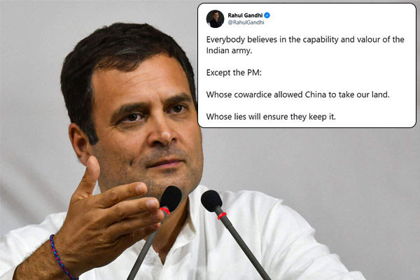 India-China dispute Rahul said except PM Modi everyone has faith in army