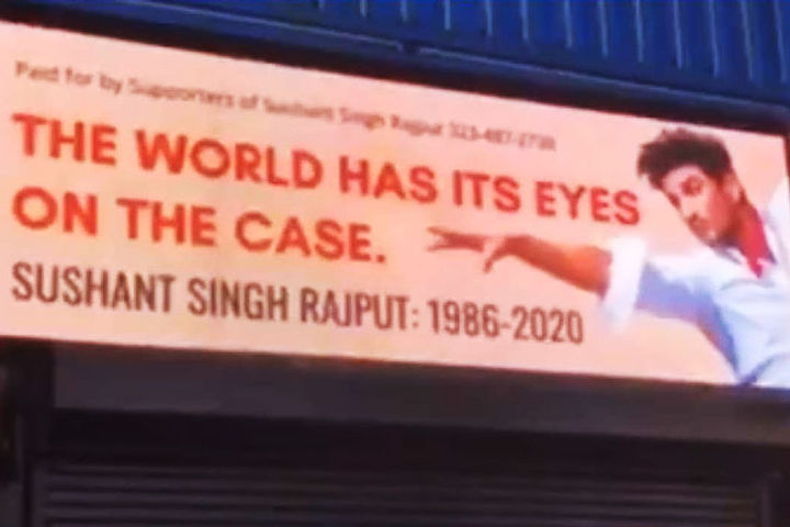 Sushant Singh Rajput gets a billboard in Hollywood see sister Shweta Singh Kirti post