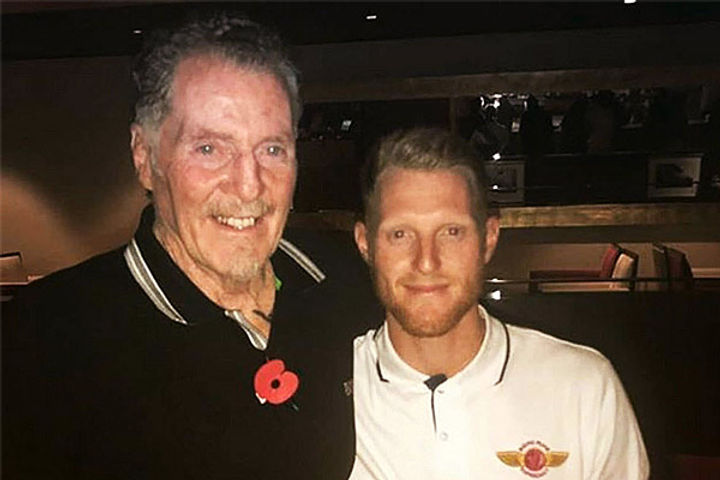 Ben Stokes with his father