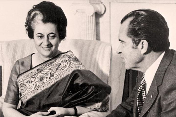 Indira Gandhi and Richard Nixon 