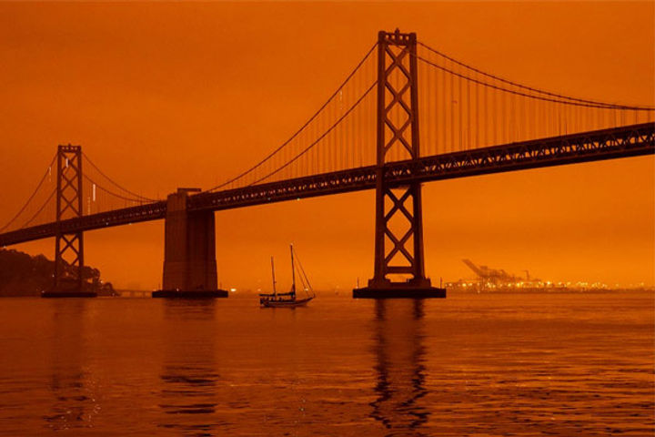San Francisco's sky turned orange