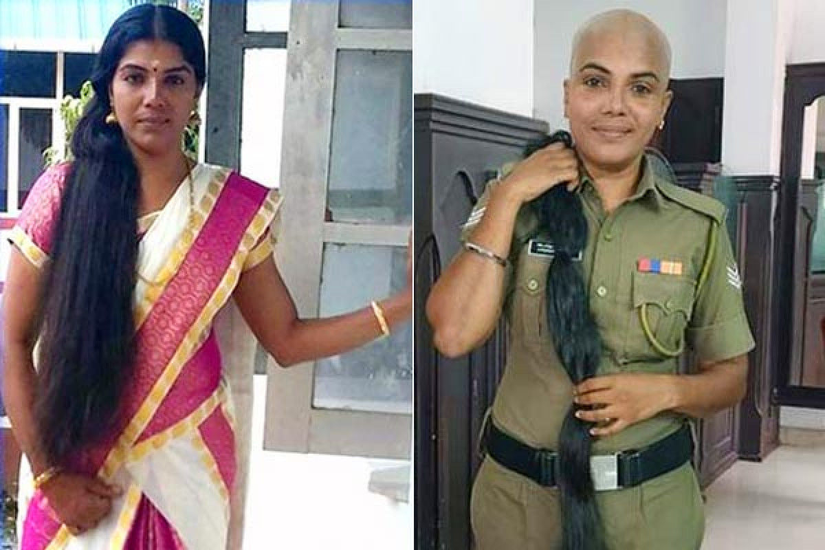Kerala Woman Cop turns bald to donate her long hair to cancer patients -  Shortpedia News App