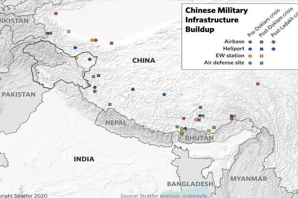 China doubled airbases 