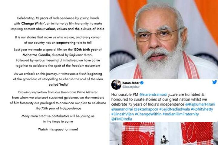 Karan Johar written letter to PM Modi