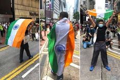 Indian Flag in Hong Kong