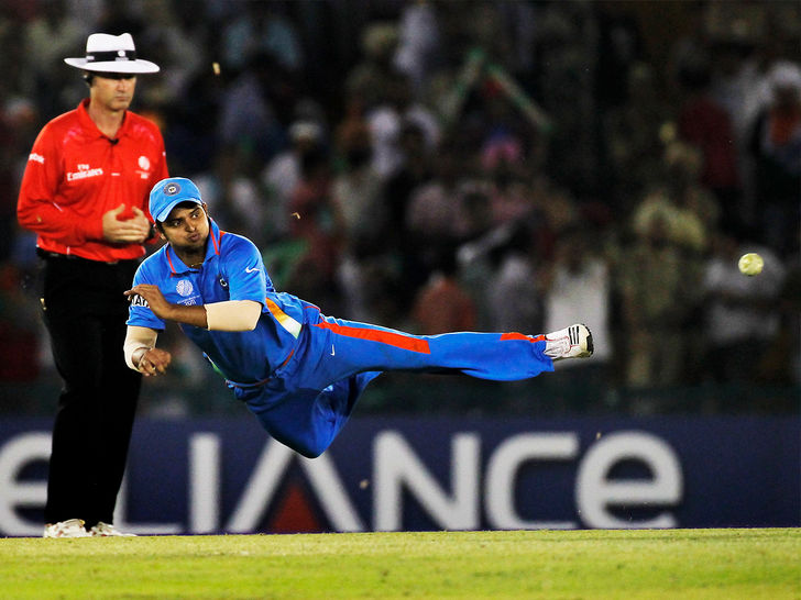  India's Suresh "Bull's Eye" Raina