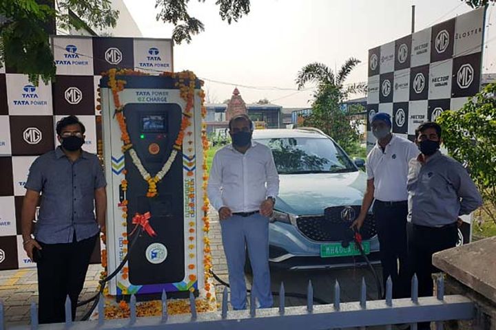 Superfast EV Charging Station Started In Nagpur In Partnership With MG Motor And Tata Power