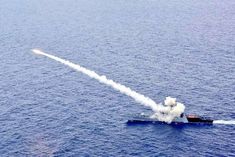 Anti-Ship Missile Fired By Indian Navys Guided Missile Corvette INS Kora In The Bay Of Bengal
