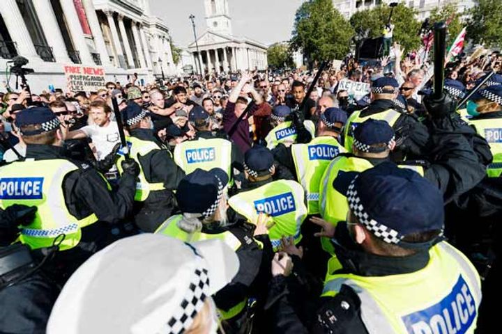 Violent Protests Against Lockdowns In England And Spain