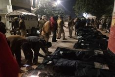 In Pratapgarh A Bolero Truck Filled With Bartis Killing 14 Including Three Children Has Been Killed