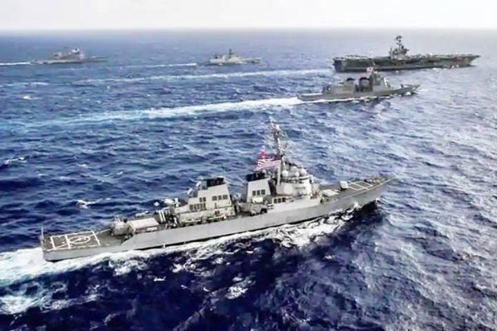 Last Day Of Indian US Naval Maneuvers In Arabian Sea