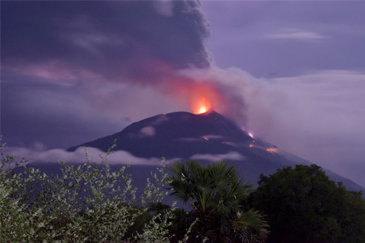 Volcano Erupts In Eastern Indonesia