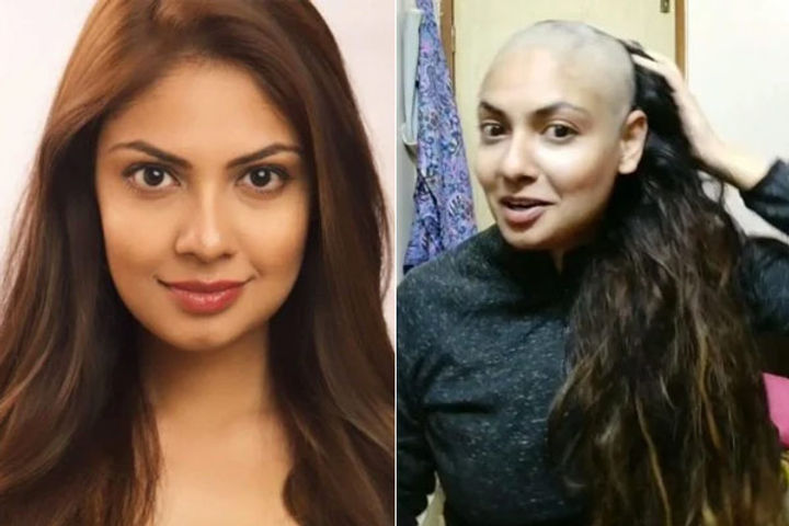 Model Nina Sarkar shaved her head