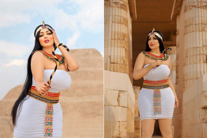 Pyramid Photoshoot Of Model Salma Al Shimi