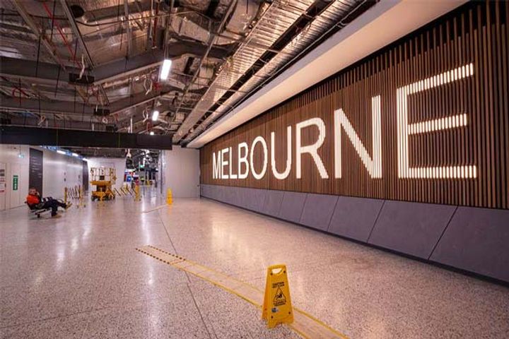 First international flight in Melbourne